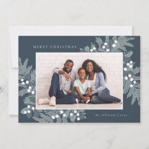 Evergreen Frame Photo Holiday Card