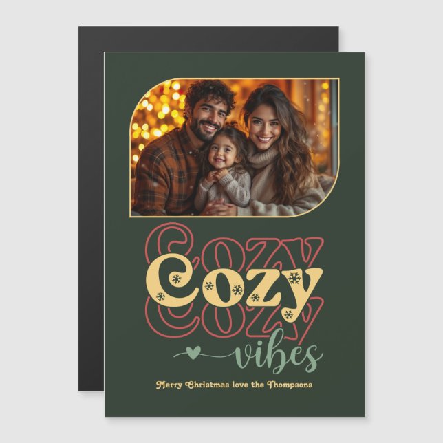 Evergreen Glow Holiday Keepsake Christmas Photo (Front/Back)