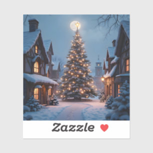 Evergreen Glow - Square Vinyl Sticker