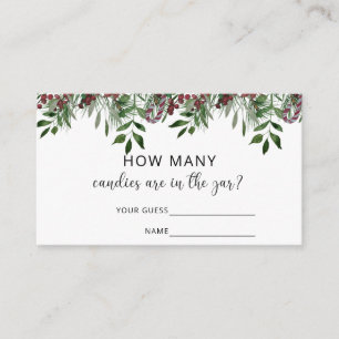 Evergreen guess how many candies enclosure card