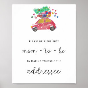 Evergreen Help the Busy Mom Address an envelope Poster
