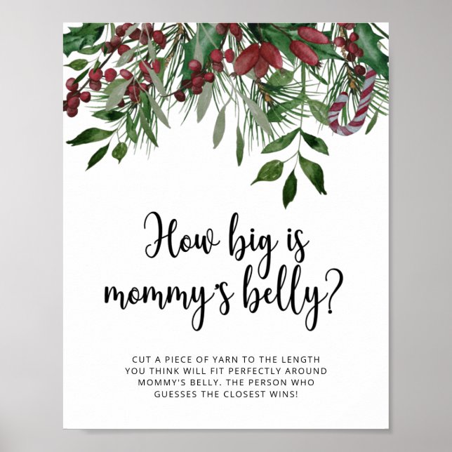 Evergreen how big is mommy's belly game poster (Front)