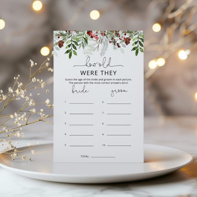 Evergreen How old were they bridal shower game (Creator Uploaded)