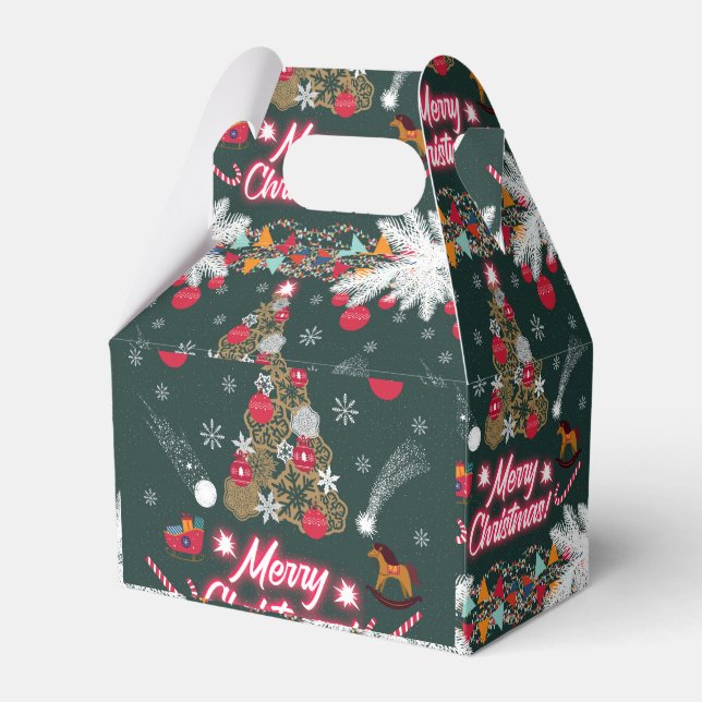 Evergreen Joy of Christmas Favor Box (Front Side)
