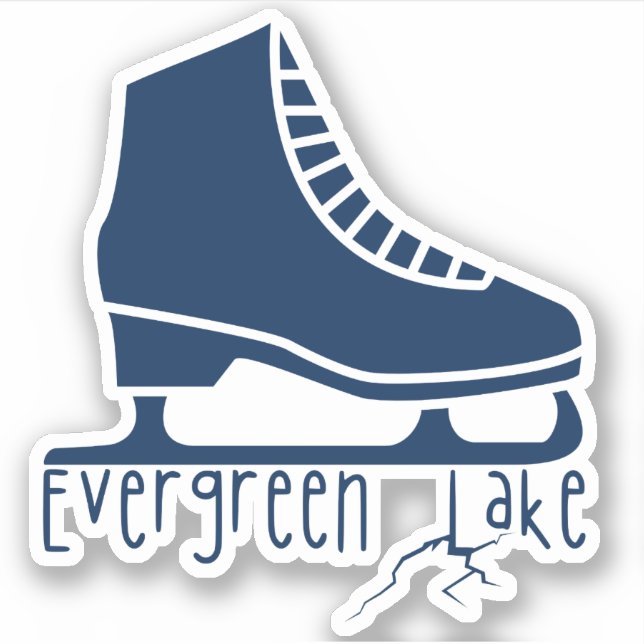 Evergreen Lake, Colorado, Blue Ice Skating (Front)