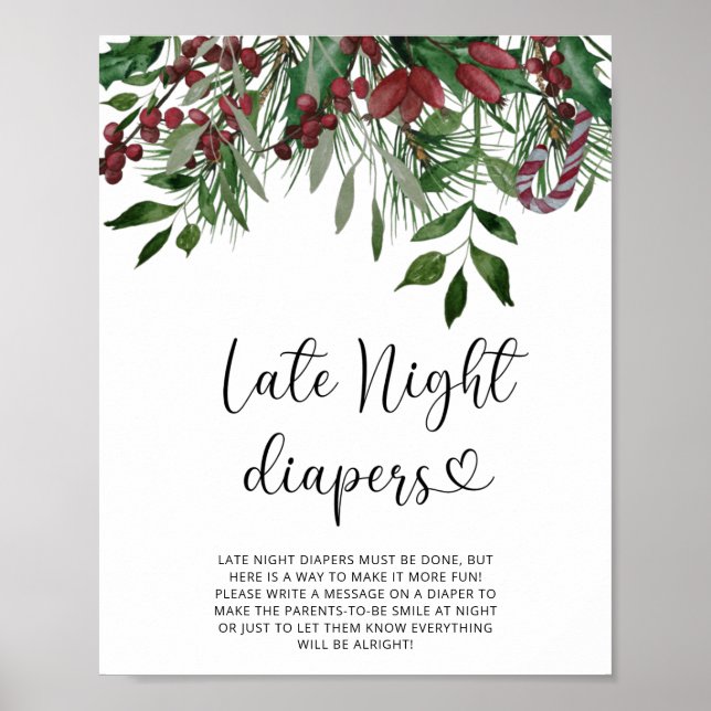 Evergreen Late night diapers game Poster (Front)