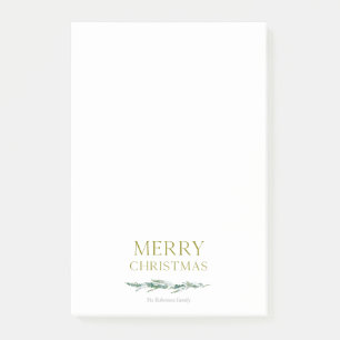 Evergreen Merry Christmas Post-it Notes