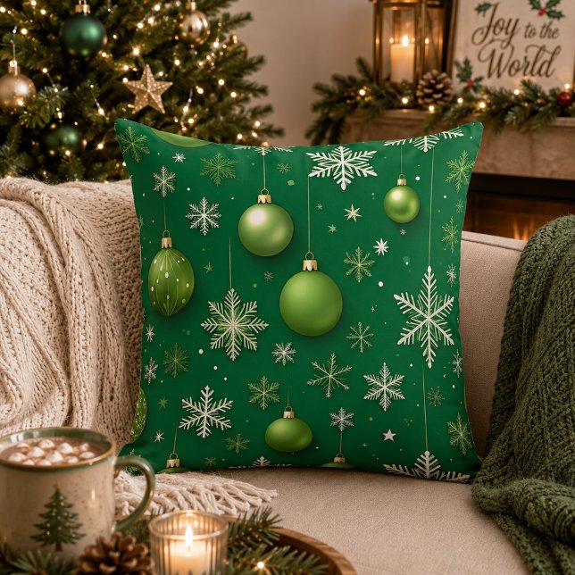 Evergreen Noel Throw Pillow (Holiday Season)