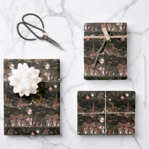 Evergreen & Ornaments Christmas Wrapping Paper 