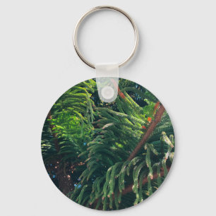 Evergreen pine-tree conifer  keychain