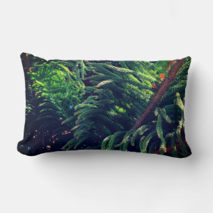 Evergreen pine-tree conifer lumbar pillow