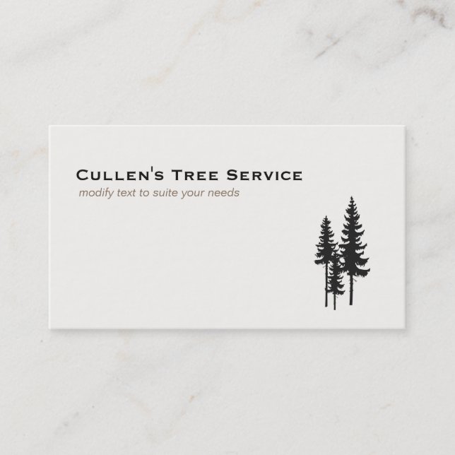 Evergreen Pine Trees Nature and Landscaping Design Business Card (Front)
