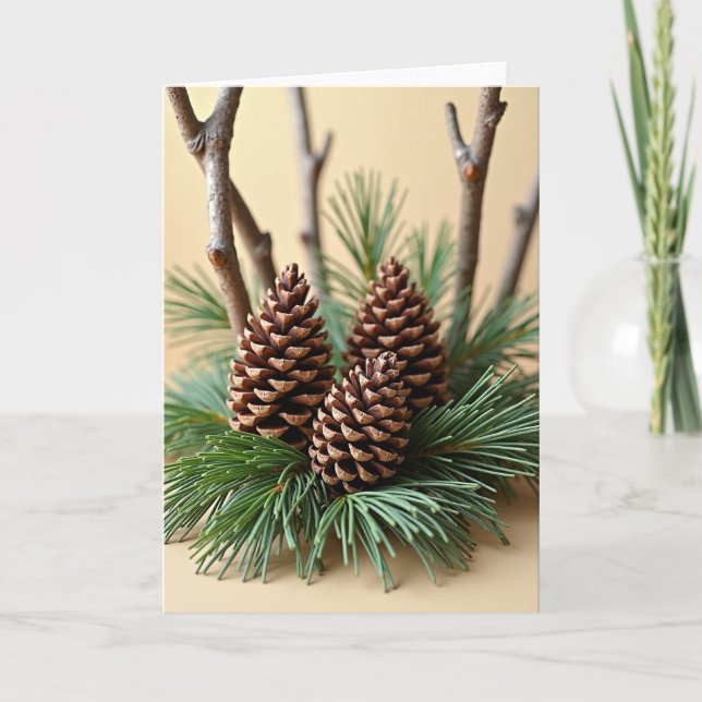 Evergreen Pinecone Card (Front)