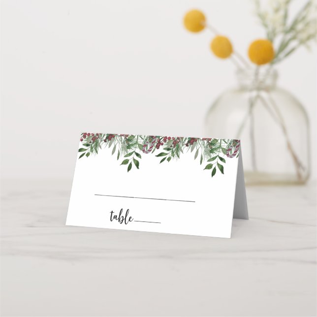 Evergreen place card (Front)
