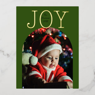 Evergreen Pure JOY Foil Holiday Postcard