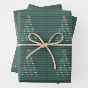 Evergreen Rhythm Wrapping Paper Sheet