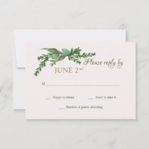 Evergreen RSVP Cards