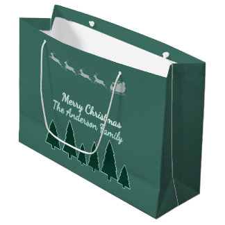 Evergreen Sleigh Family Celebration Glow Large Gift Bag