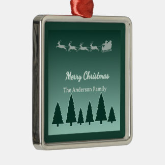 Evergreen Sleigh Family Ornament Glow