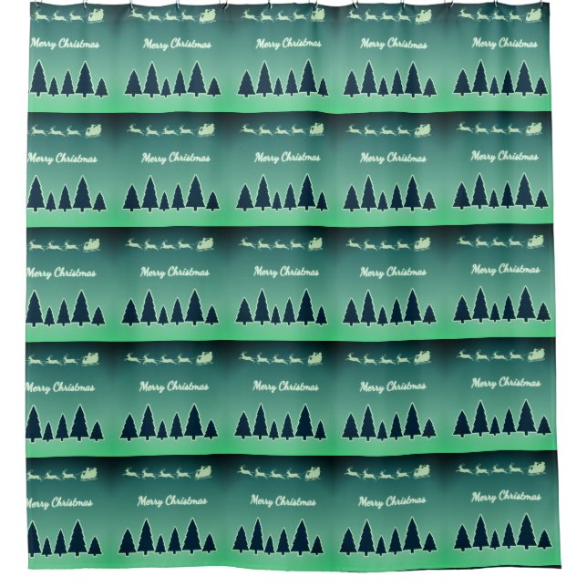 Evergreen Sleigh Holiday Tiled Glow (Front)