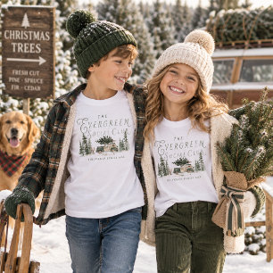 Evergreen Social Club Family Christmas T-Shirt