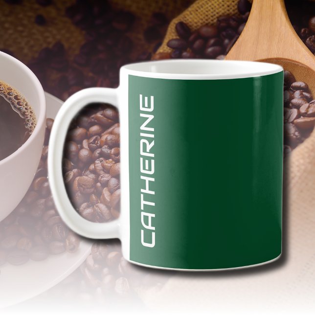 Evergreen Solid Colour Personalized  Coffee Mug (Creator Uploaded)