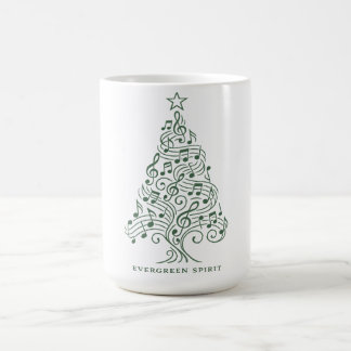 "Evergreen Spirit – Musical Christmas Tree Design" Coffee Mug