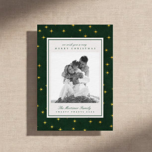 Evergreen Star of Bethlehem Family Photo Christmas Holiday Card