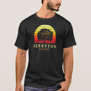 Evergreen Sunset Berryton Oak Tree Kansas Bur Oak T-Shirt