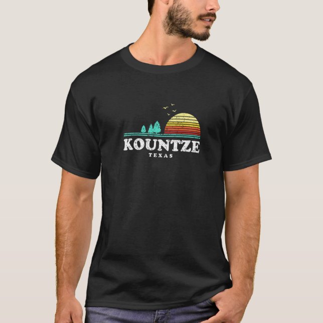 Evergreen Sunset Kountze Forest Texas Woods Campin T-Shirt (Front)
