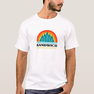 Evergreen Sunset Sandwich Forest Massachusetts Woo T-Shirt