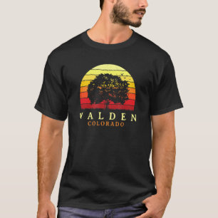 Evergreen Sunset Walden Oak Tree Colorado Bur Oak T-Shirt