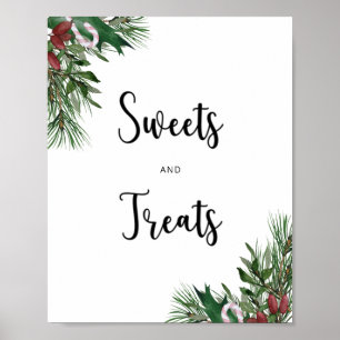 Evergreen sweets and treats baby shower poster