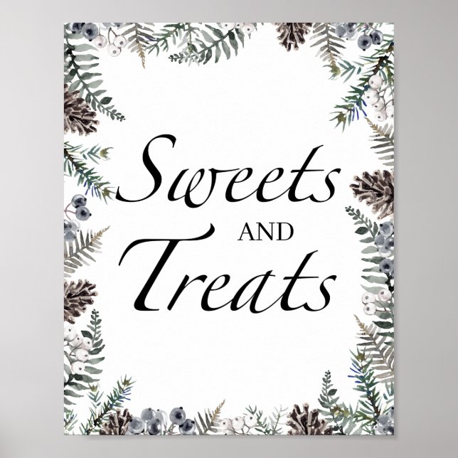  Evergreen sweets and treats winter baby shower  Poster (Front)