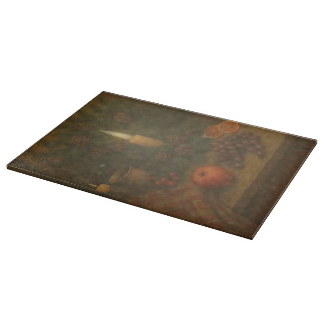 Evergreen Table – Candlelight and Calm Cutting Board (Corner)