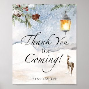 Evergreen Thank you for coming Poster