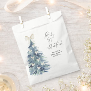 Evergreen tree with bows Baby shower Favour Bag