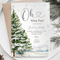 Evergreen Trees Holiday Winter Party