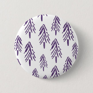 Evergreen Trees in Purple 2 Inch Round Button