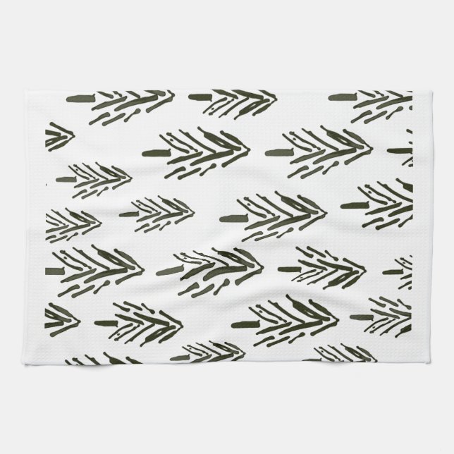 Evergreen trees kitchen towel (Horizontal)