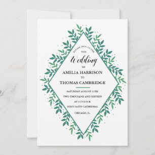 Evergreen Wedding Invitation