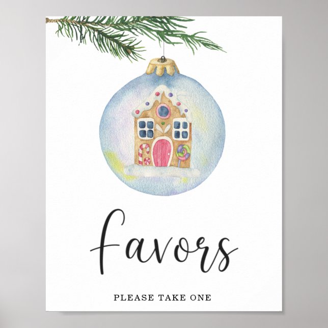 Evergreen winter branch - Favours  Poster (Front)