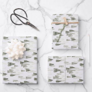 Evergreen Winter Wrapping Paper Sheet