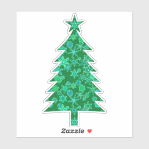 Evergreen with Snowflakes Christmas Tree