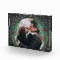 Evergreen Wreath Snow Christmas Black Photo Block