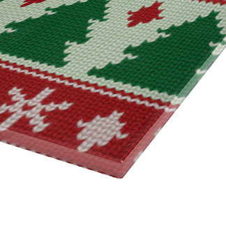 Evergreens & Snowflakes Knit Cutting Board