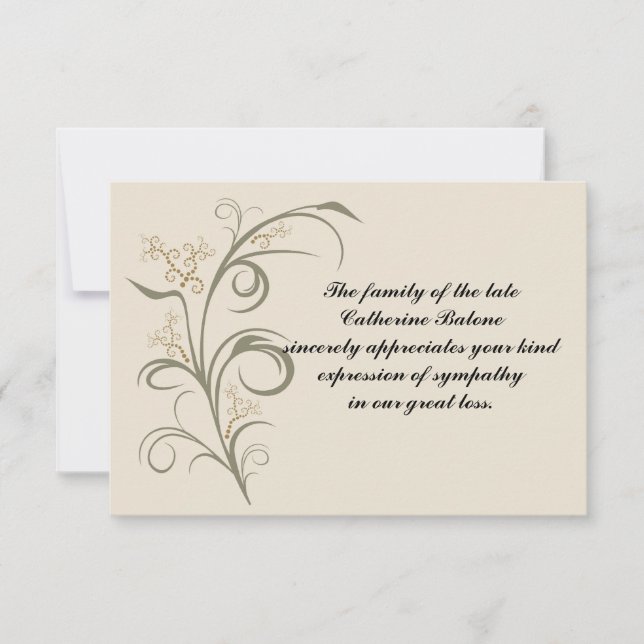 Everlasting - Bereavement Thank You Notecard (Front)