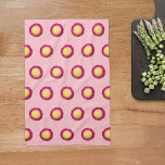 Everlasting Flower Seamless Pattern on Pink Kitchen Towel<br><div class="desc">Seamless pattern of Everlasting flower printed on pink kitchen towel. Colours of the Everlasting flower are deep pink petals and yellow disc. Floral design kitchen towel for lovers of flowers or nature.</div>