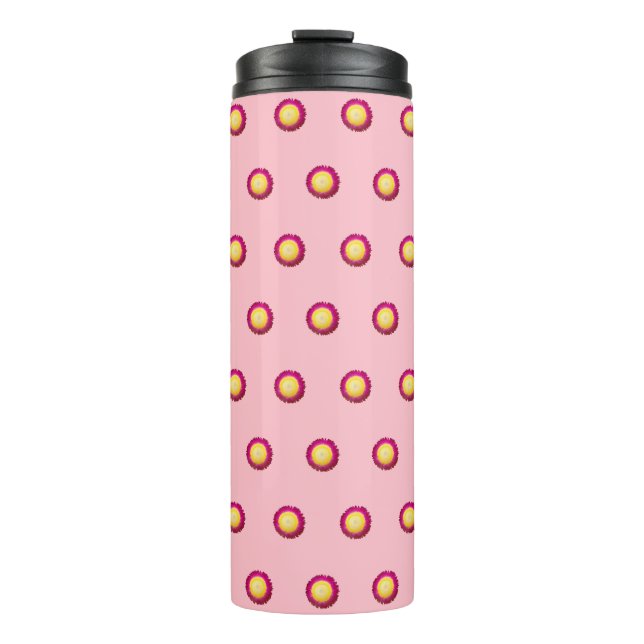 Everlasting Flower Seamless Pattern on Thermal Tumbler (Front)
