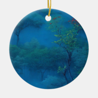 Everlasting Lake in the Cedar Forest  Ceramic Ornament